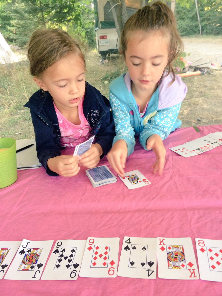 mrsmeadK2's tweet photo. Teaching Mommy how to play Rummy! #5yearsold #explainingtherules #sortingcards #mathiseverywhere #campinglife https://t.co/qW0n6xGZmd