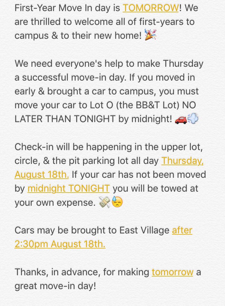 IMPORTANT PARKING NOTICE! Read below! Thanks in advance for your cooperation, #CalliFam!