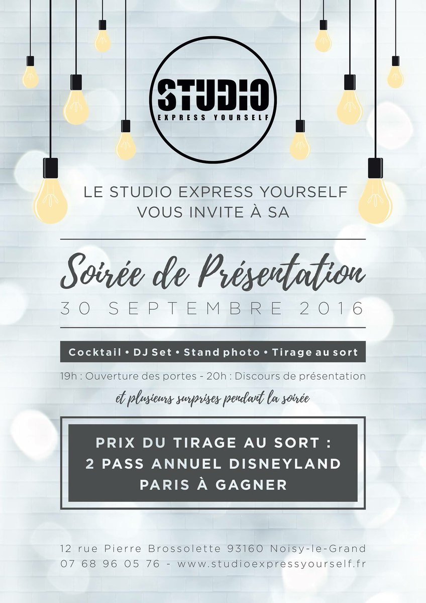 StudioExpressY's tweet photo. A vos agendas… ;) https://t.co/hfukIXwxxm