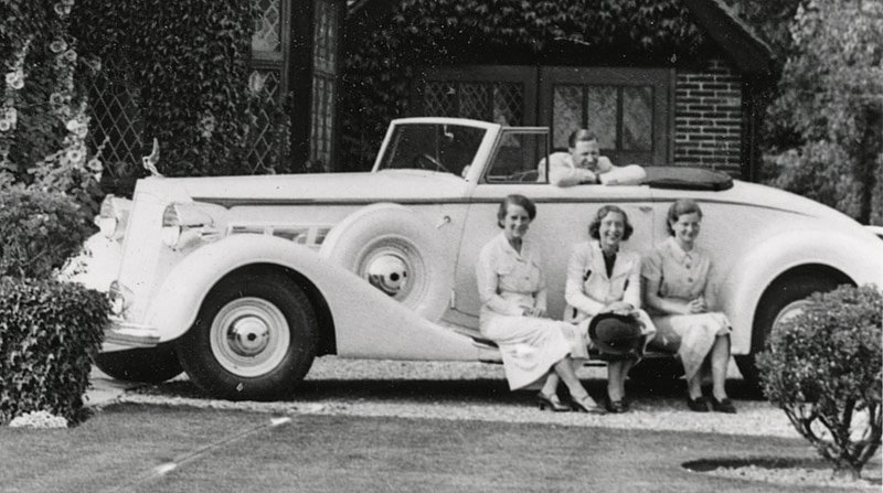 "Call that a car? THAT'S a car!" George's magnificent Packard coupé.