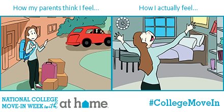 Bye mom, bye dad- hello freedom #CollegeMoveIn #collegelife #freedom #AtHomeStores