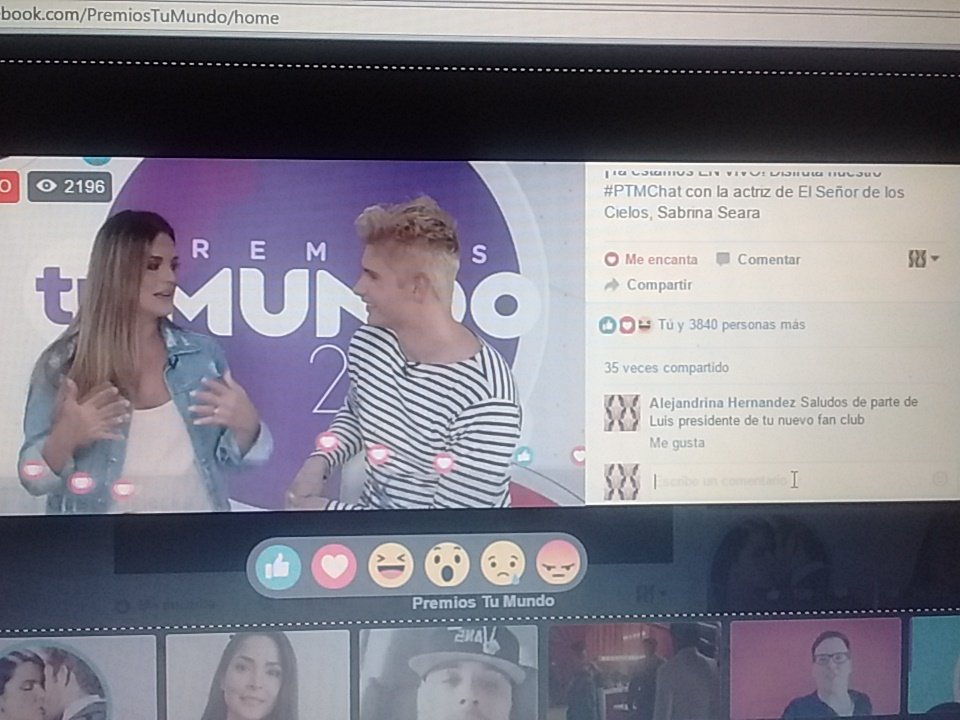 SabriSearaVzla's tweet photo. Capturas Nuestra Hermosa @Seara_sabrina En El Facebook Live #PTMChat @PremiosTuMundo @SrDeLosCielosTV https://t.co/FoELx3wbmB