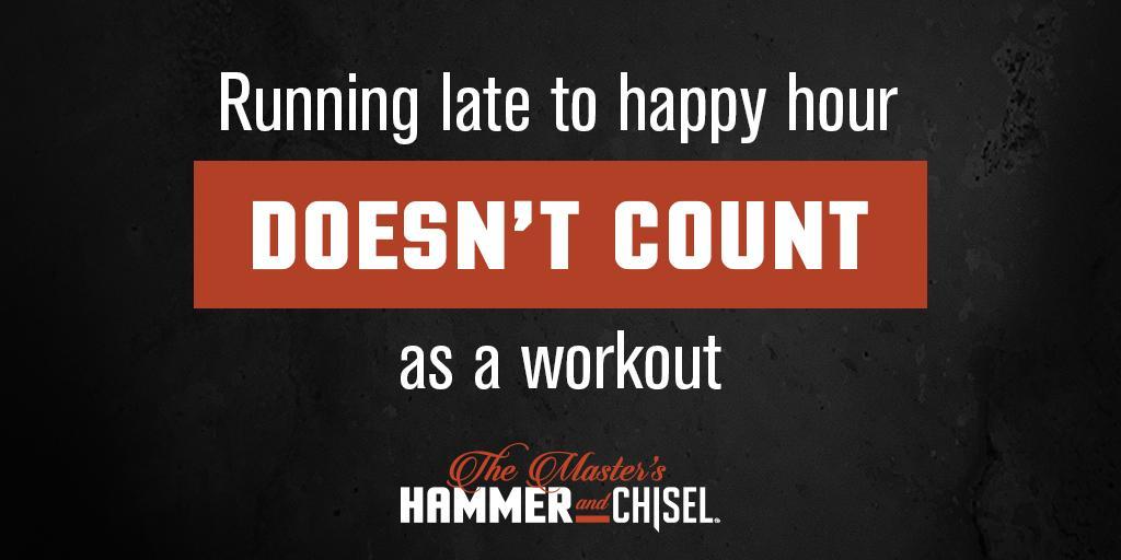 Thehammerchisel's tweet image. Forget the $5 drink specials! You have a date with the Hammer &amp;amp; Chisel ;) #WorkoutWednesday #HammerandChisel