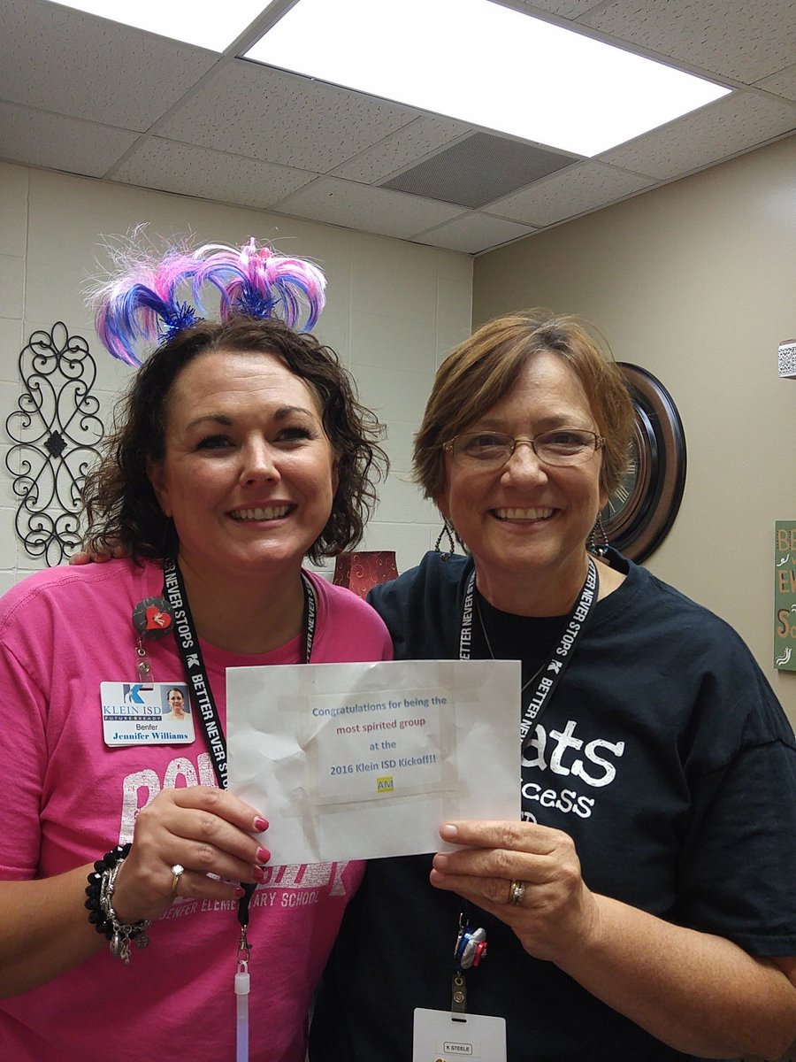 BenferKISD's tweet photo. Thank you Klein Education Foundation for the spirit award today!
BENFER Never Stops!! #kleinkickoff16 @KleinISD https://t.co/bJiFcriUDI
