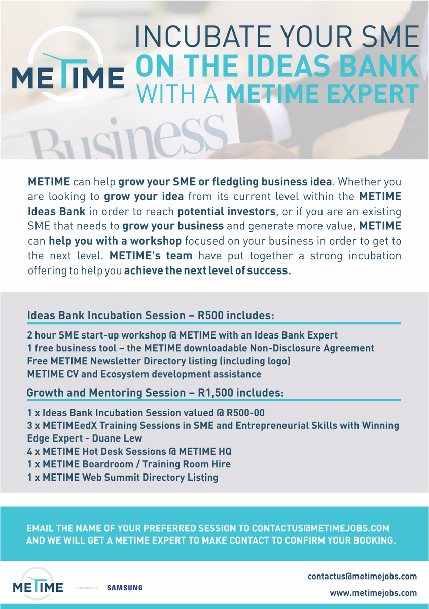 METIMEJobs's tweet photo. The Ideas Bank incubating business. Great examples inthe @SamsungSA #MixedTalent campaign - you could be next https://t.co/PDEhMGbAgJ