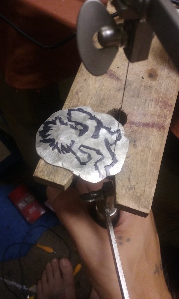 WickedNinja317's tweet photo. Just finished making my own sterling silver hatchet pendant. #ICP #Juggalo #MMWCL https://t.co/lIOInTn4P5
