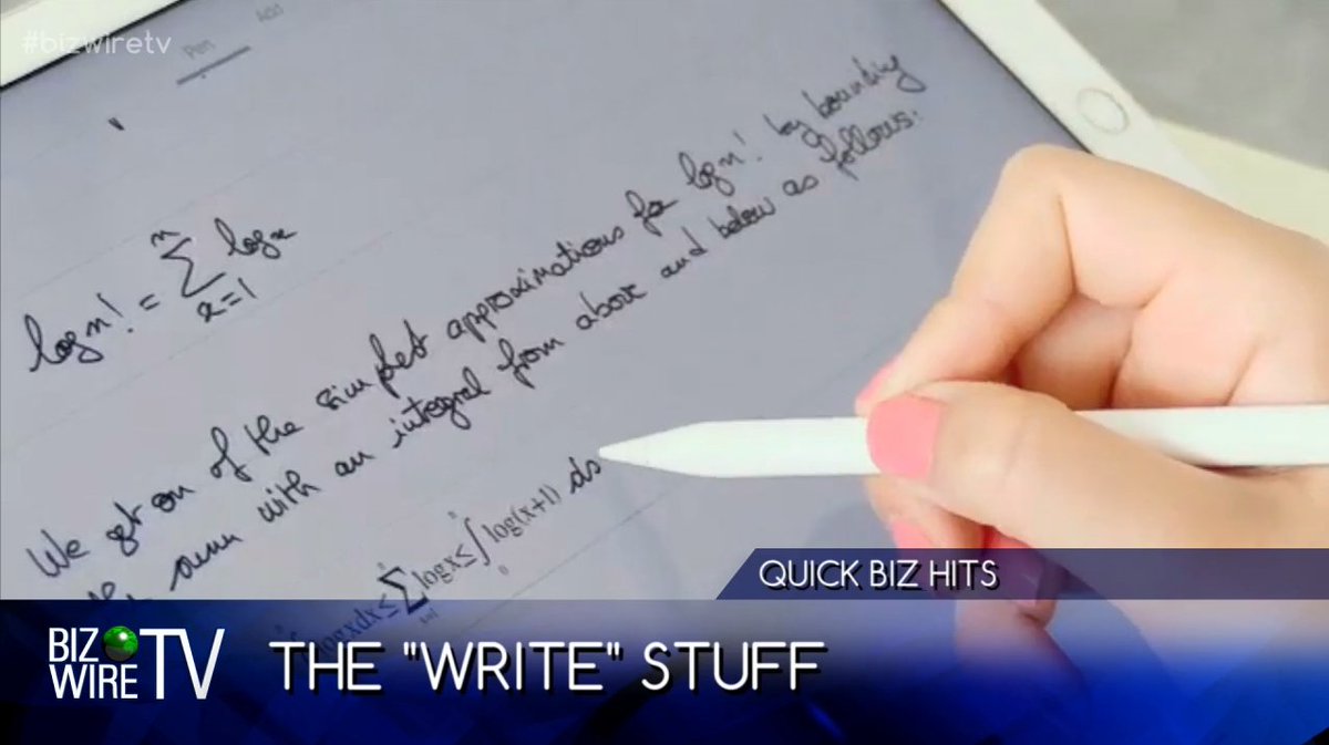 BusinessWire's tweet image. .@myscript launches new notetaking #app with #interactiveink. Check it out at @BizWireTV! #BizWireTV #tech