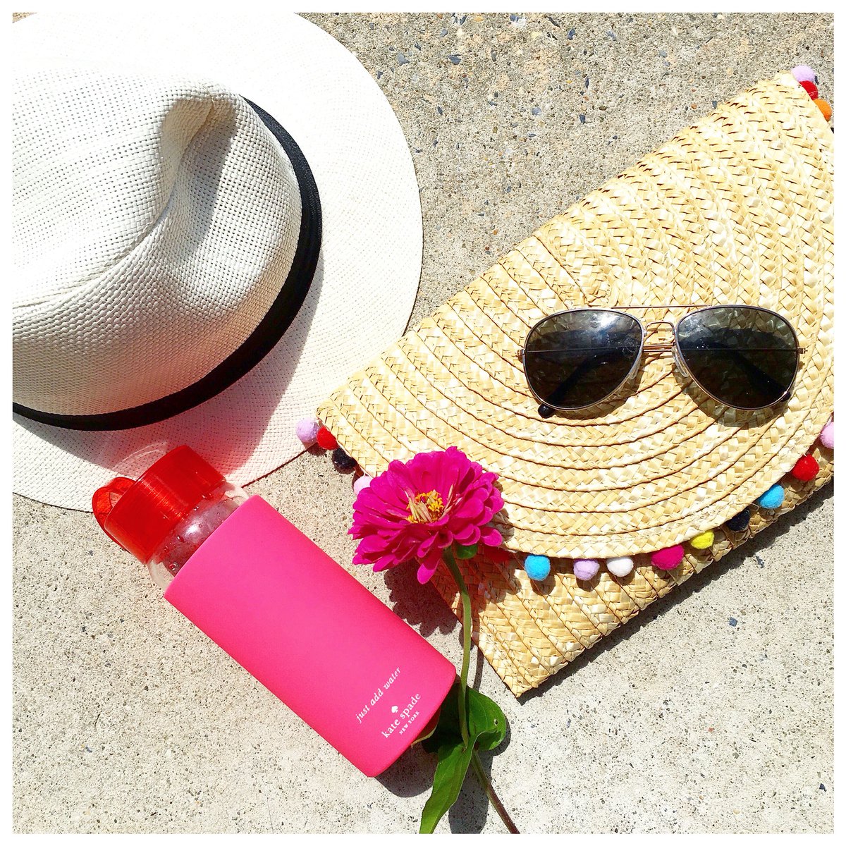 Just add shade, water and of course Pom-poms. 💕 <a href="/katespadeny/">kate spade new york</a> <a href="/francescas/">francesca's®</a>