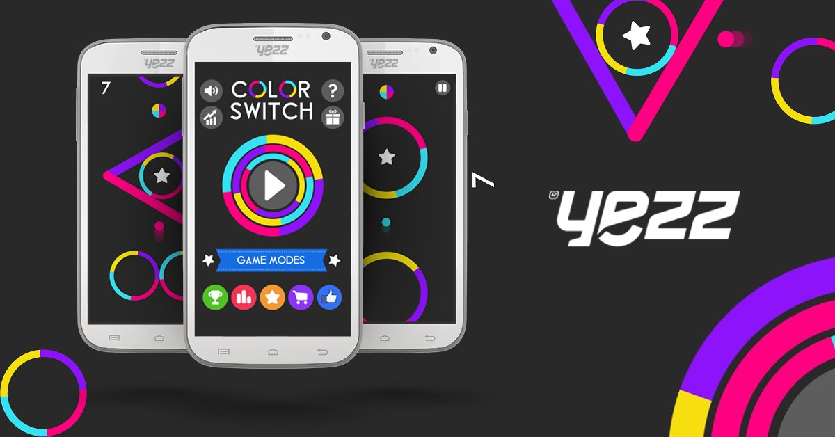 yezzmobile_ec's tweet photo. #ColorSwitch el juego que pondrá a prueba tus reflejos. ¡Sigue el patrón de cada obstáculo para seguir avanzando! https://t.co/BCfyoJhrJj