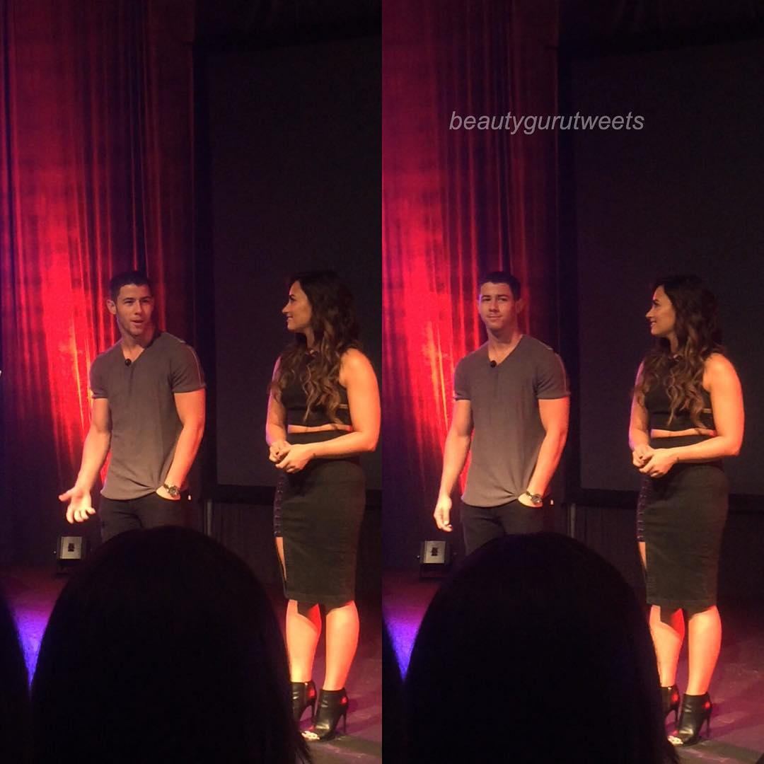 saradg1998's tweet photo. Demi Lovato and Nick Jonas at Honda Headquarters - August 17th https://t.co/s09ZgWkkKA