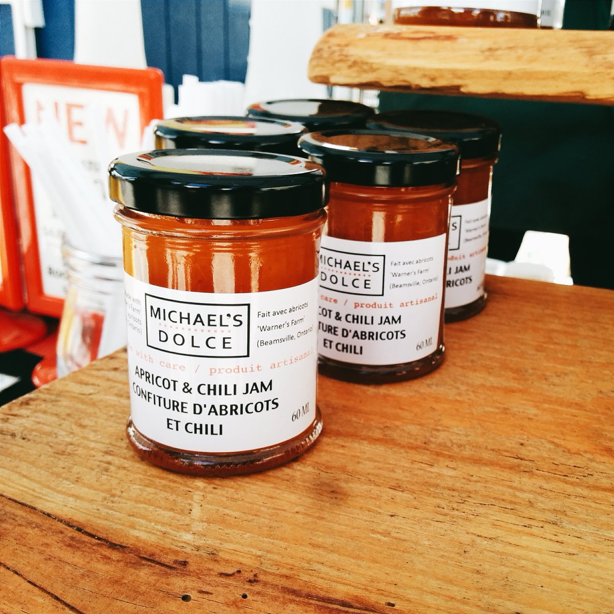 OttawaFarmMkt's tweet photo. Hey #Ottawa! @MichaelsDolce's Apricot and Chili Jam is great with snacks! Pick some up at #lansdowne on Sunday! https://t.co/c7zt0Rm0Le
