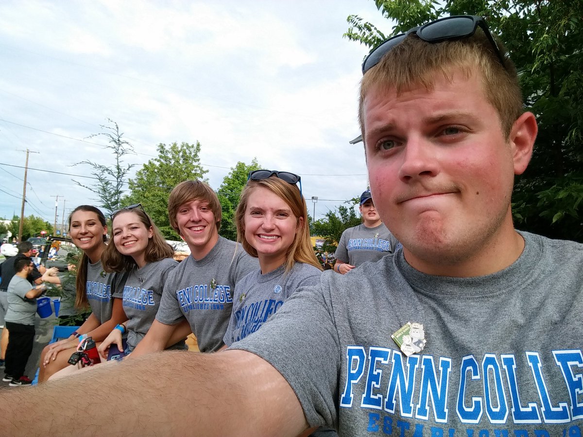 MitchBerninger's tweet photo. Getting prepared to support #PennCollege in the #llws parade. #Williamsport https://t.co/wYO9pOzZfM
