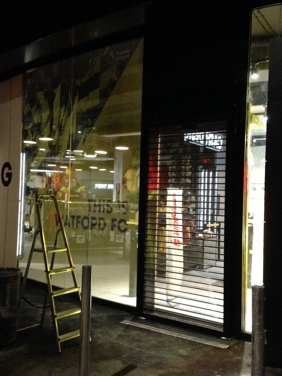 neil_k_g's tweet photo. Quick update (as Wednesday 17 August 2016) on #NEcorner at #VicarageRoad #watfordfc - #HornetsShop near completion! https://t.co/RZKit4UgQC
