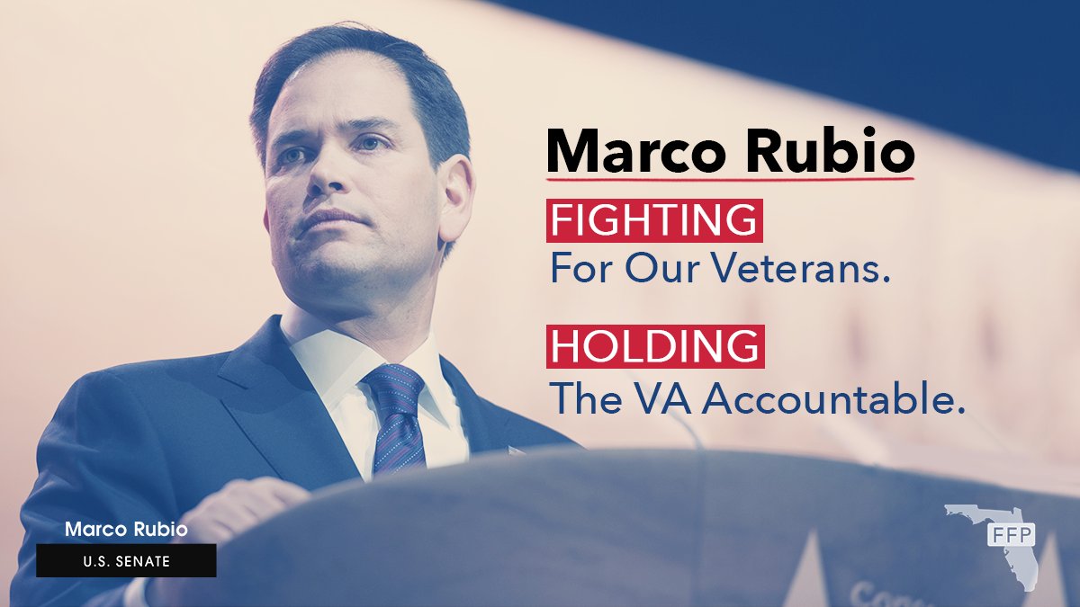 flfirstproject's tweet photo. Marco Rubio knows how much our veterans have sacrificed and will continue fighting to hold the VA accountable. #VoteRubio #FLSen https://t.co/JSV7B9o286