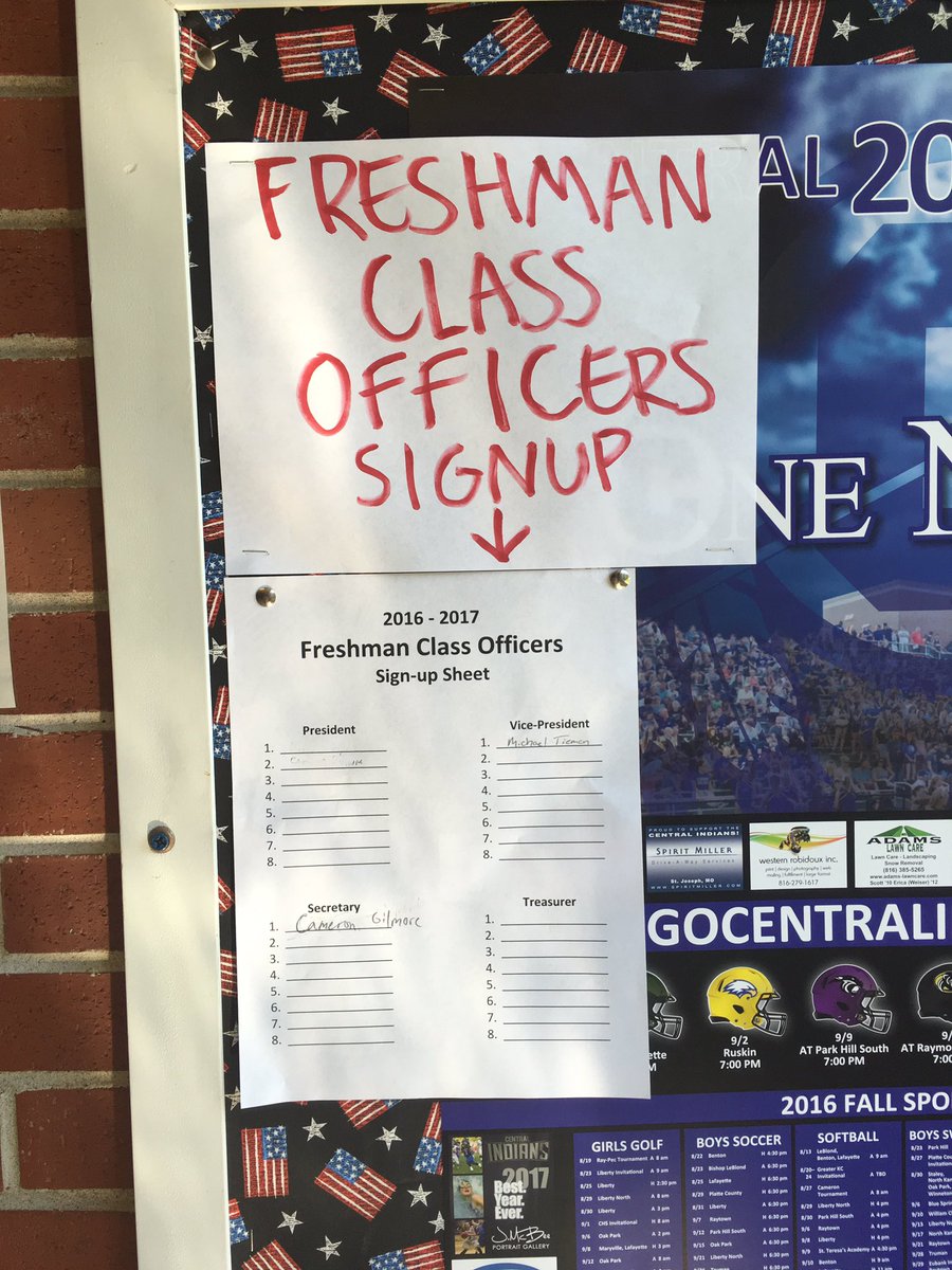 CHS_SG's tweet photo. Interested in running for Freshman Class Officer? Sign up outside Mr. Carter's room (144)! https://t.co/9UP4AKr6aM