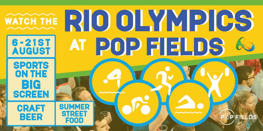 PopBrixton's tweet photo. Delish street-food, live tunes, Rio highlights &amp; #PremierLeague on #PopFields this weekend. Don't FOMO at home! https://t.co/EZU9LYrTud