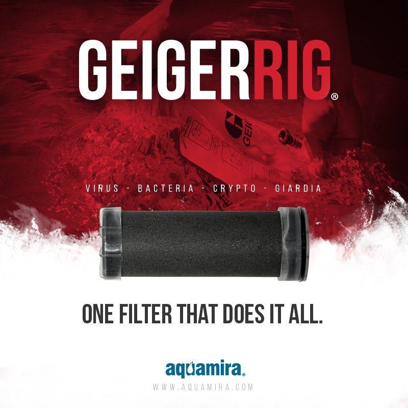 GEIGERRIG's tweet photo. Aquamira is the first and only OIA manufacturer to certify their filtration systems to NSF/ANSI and EPA standards. https://t.co/Qd9z2qMkT0