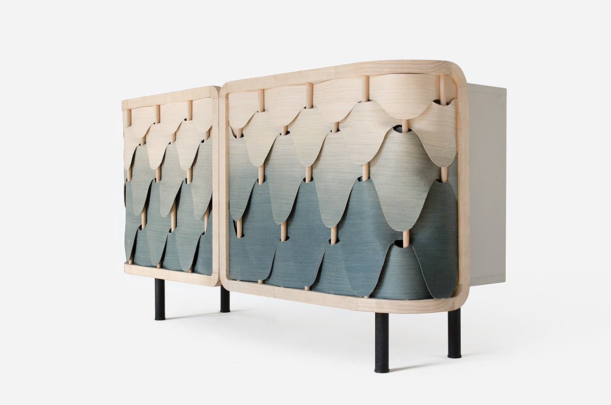 designmilk's tweet photo. A Cabinet with Gradient Layered Shingles https://t.co/uHPwY36Qto https://t.co/1ysPfYC3sW