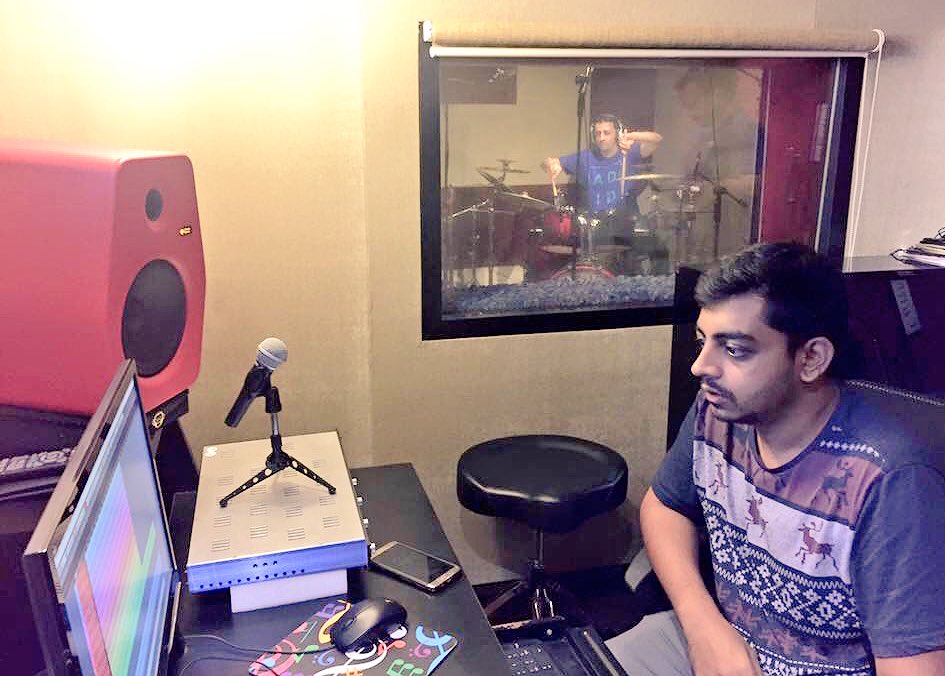 dddrums's tweet photo. Recorded Drums today for @ItsAmitTrivedi & @DibyaBass #AtTheClick @PearlDrumCorp @ZildjianCompany @EvansDrumheads https://t.co/dcw8LMlWPL