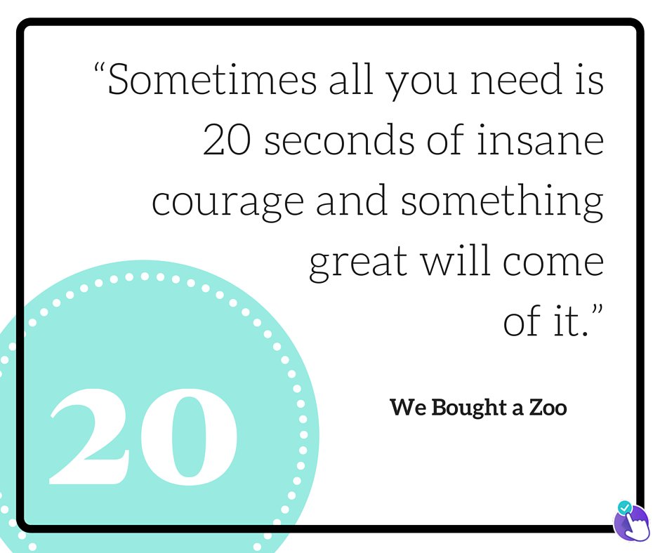 ClickMe2clicks's tweet photo. It only takes 20 seconds of insane courage to bring you from where you are to where you want to be. #productivity https://t.co/wQ6DwkndKT