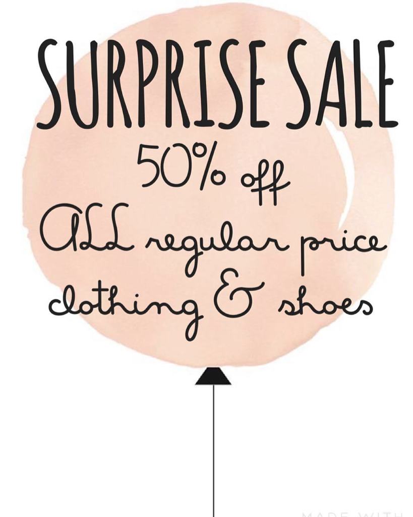 SouthernFlairB's tweet photo. Don't forget about our amazing Surprise Sale that is still going on! We are open till 6pm,… https://t.co/PUMdhwbmHH https://t.co/vojywBsC0R