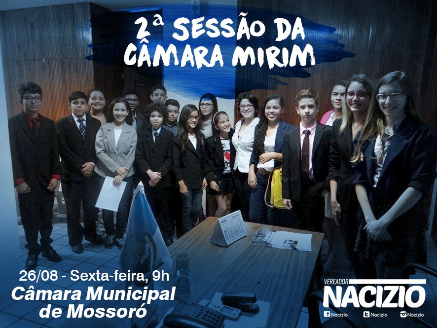 Nacizio's tweet photo. Na semana que vem os vereadores mirins se reúnem para discutir novos projetos e apresentar novas ideias #camaramirim https://t.co/gR5D3OrNfK