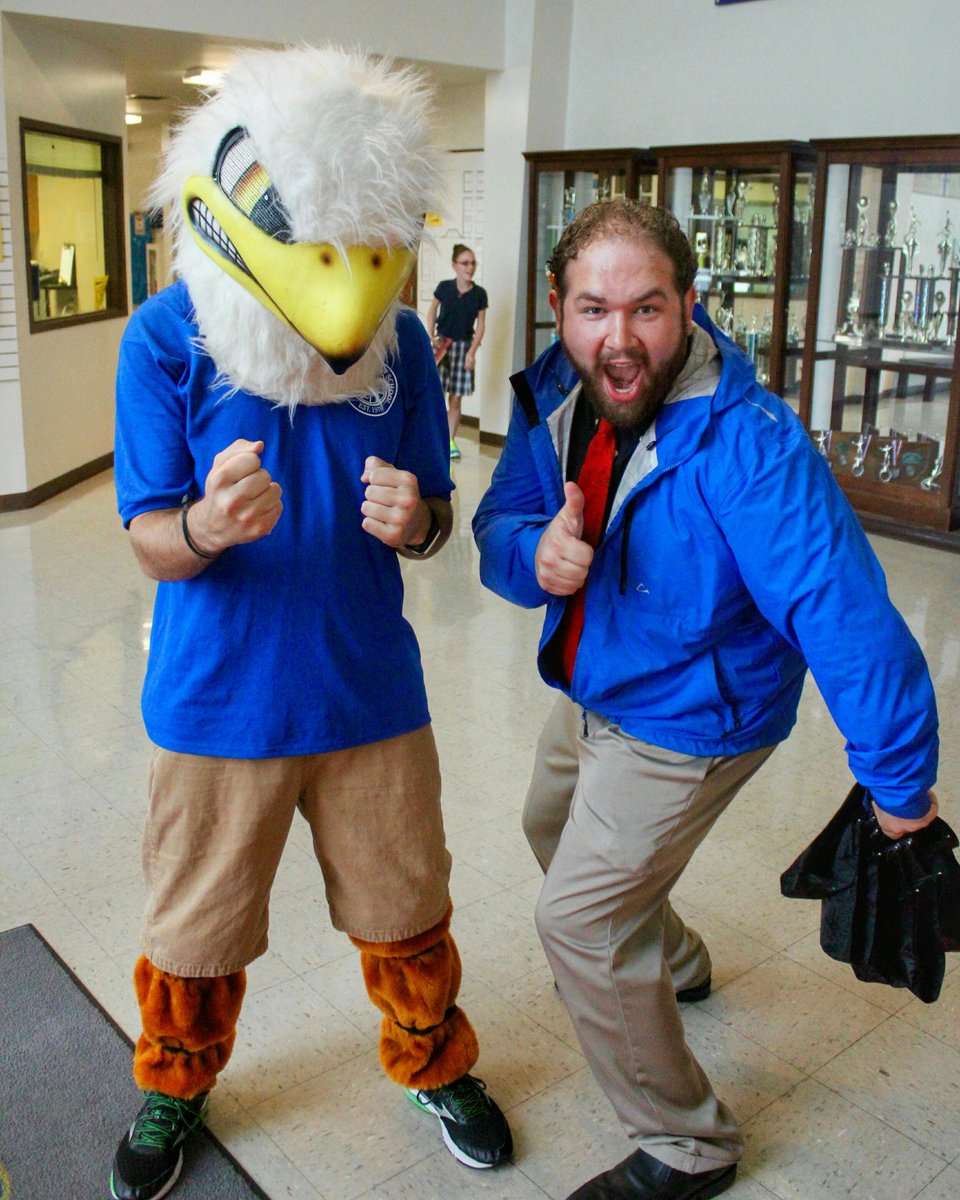 tmwimbish's tweet photo. I got to enjoy being a mascot again this morning at work. 😄 #1stDayofSchool #mcsUNITY https://t.co/Zi6CkWpHjG