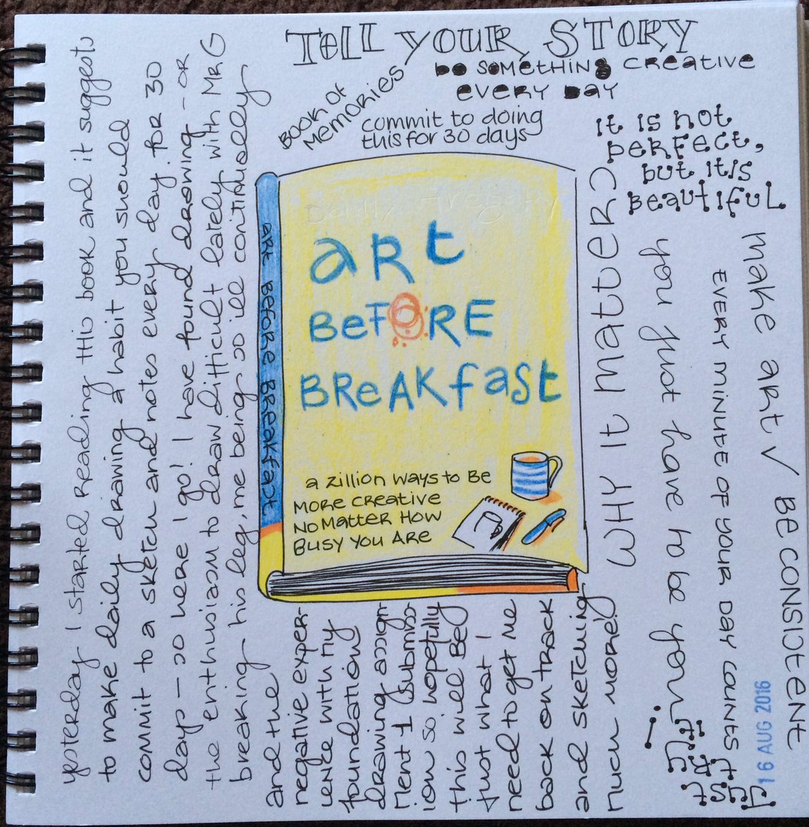 degreeofdrawing's tweet photo. Read @DannyGregory's #ArtBeforeBreakfast last night. Here is my 1st page #committingto30days #drawing #creatingart https://t.co/tZTz5F07xp
