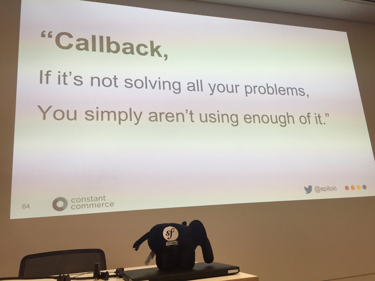 jakub_zalas's tweet image. The #Symfony elephpant at the front row enjoys the #SymfonyUK meetup
