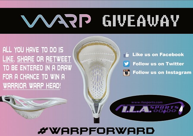 ilasports's tweet photo. We are giving away a WARRIOR WARP! All you have to do is LIKE, SHARE &amp; RETWEET this post. Winner announced Aug 26th https://t.co/0NEAtz7bsG