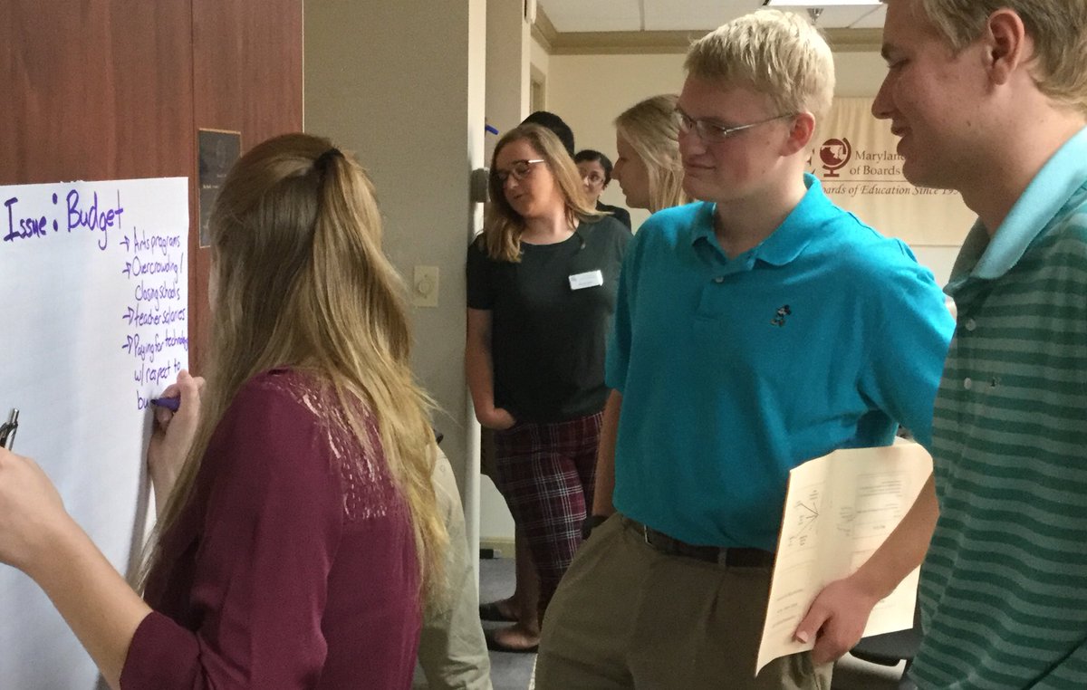 KittyBlumsack's tweet photo. MD SMOBS Orientation today - working with some of our state's best and brightest student leaders @MABE_News https://t.co/HqMAx0voRe