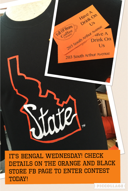 GoOrangeBlack's tweet photo. It's Bengal Wednesday and our weekly contest on The Orange and Black Store FB page.  @ISUBengals @ISUOrientation https://t.co/KgVR5pmjd1