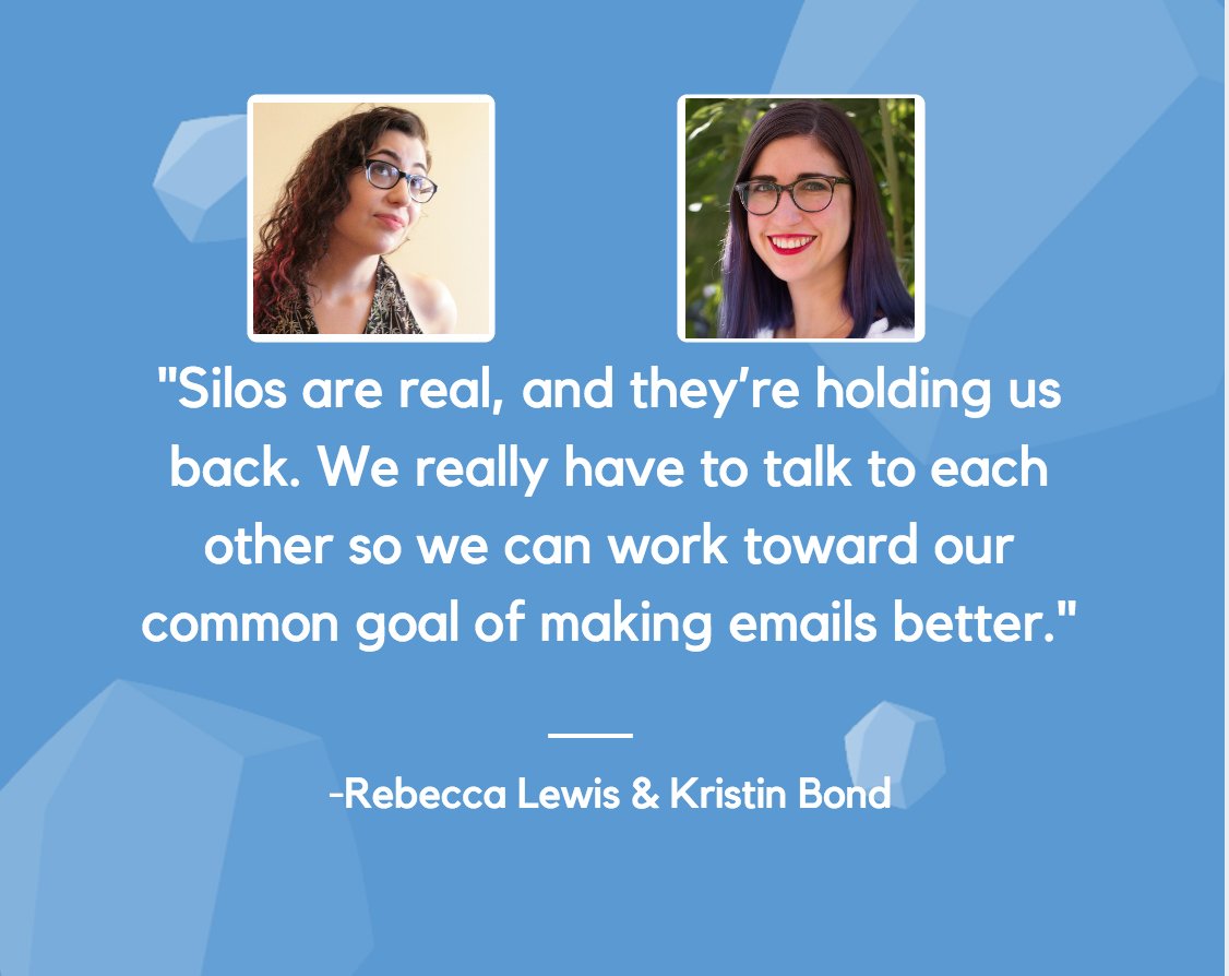 litmusapp's tweet photo. Sometimes a little compromise goes a long way. Laughing so hard with @EmailSnarketing &amp; Rebecca Lewis #LitmusLive https://t.co/fA4ew9LIX3