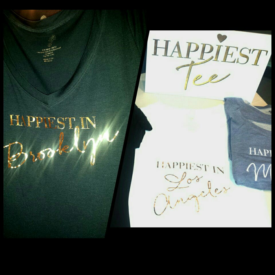 Torn between my birthplace (BK) &amp; my fave destination (LA), but I went with Brooklyn! 💋 #HappiestTee