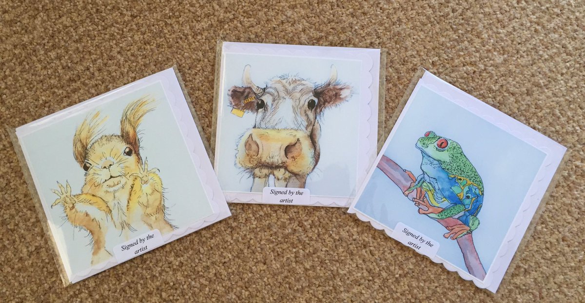 Our new watercolour cards are available on Etsy to order now!! #cumbria #art #animals