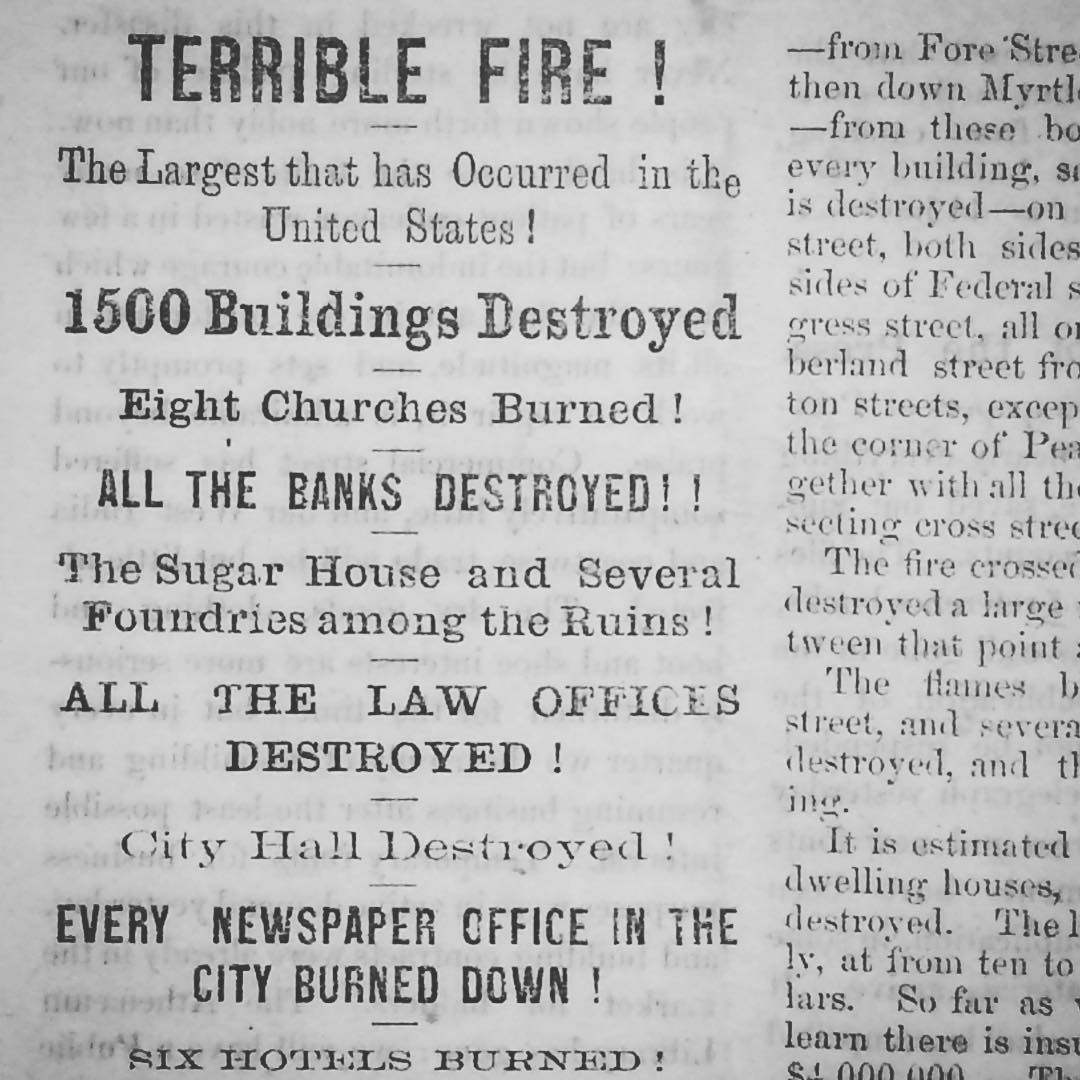 MightMain's tweet image. The Great Conflagration @mainehistory #resurgam #portlandmaine