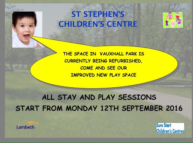 BTHBetterstart's tweet photo. @LeapLambeth @Stockwell_Pship @OvalLearning @little_lambeth @MumsnetLambeth @KidsConnectApp https://t.co/6ML93ka0cl