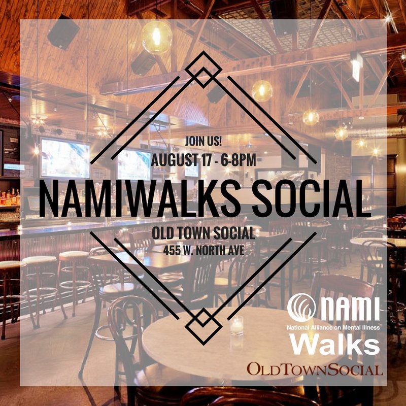 NAMIWalkChicago's tweet photo. 30 days until #NAMIWalksChicago!!! Come toast with us tonight! #StopStigma #JoinTheMovement @NAMIChicago https://t.co/bVAhvjXQt6