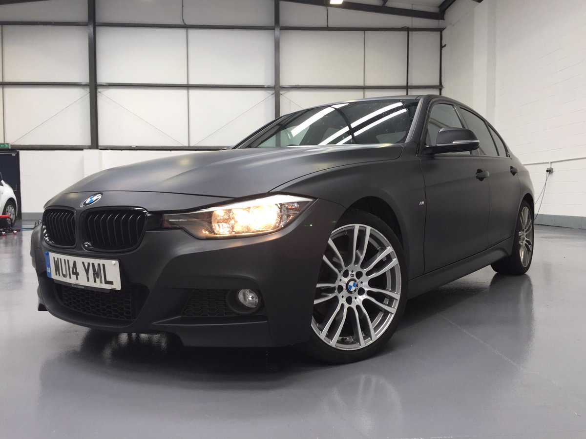 Farnell17's tweet photo. Matte black 3 series #mattblack #vehiclewraps #wraps https://t.co/690HHTzB1q