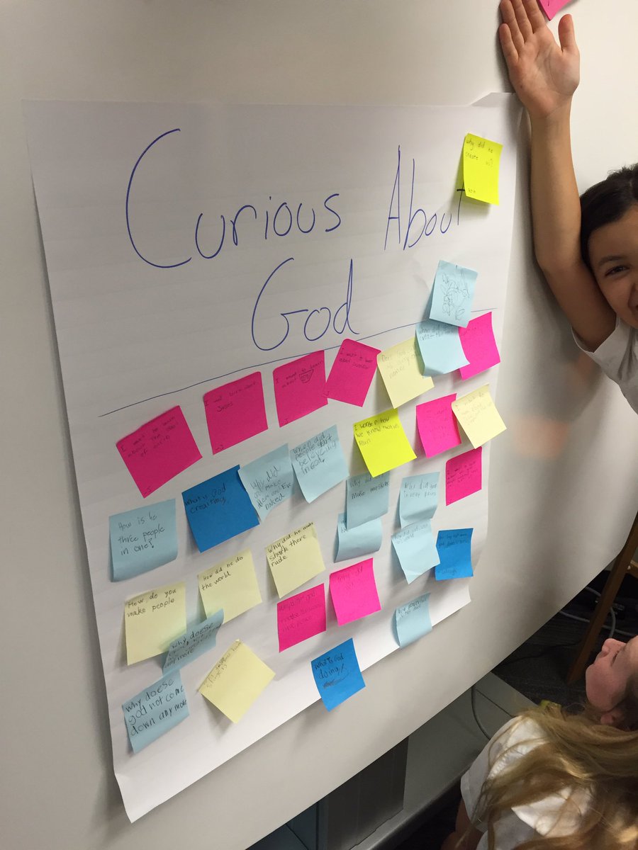 KMB1985's tweet photo. Look's like second grade is quite curious about God this year!! #startwithquestions #mvlower https://t.co/SYMW0p44PB