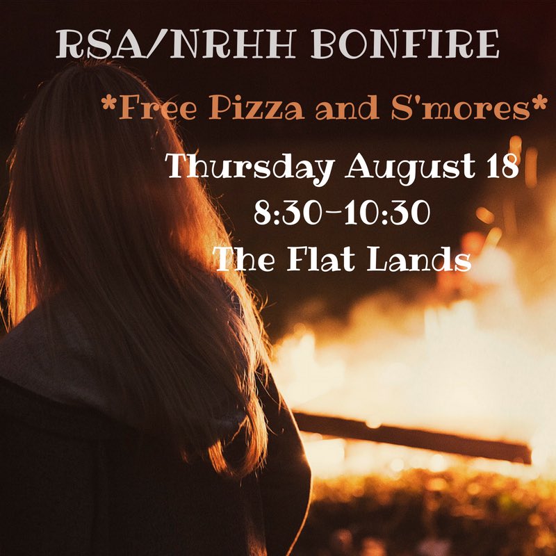 utoledoRSA's tweet image. Make sure to make it out to the RSA/NRHH Bonfire this Thursday, August 18th!