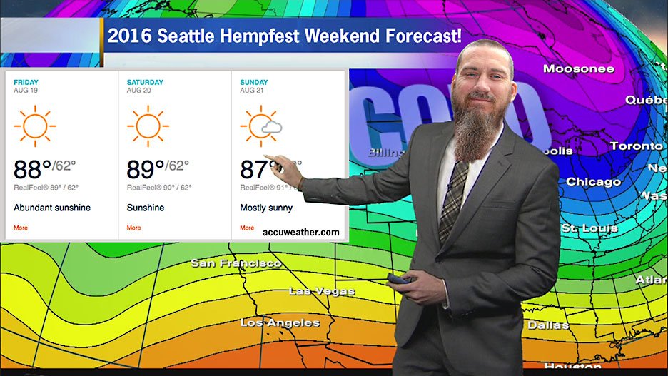UrbAge's tweet photo. 3 Day Seattle #Hempfest weekend weather forecast looks perdy good! Aug 19th-21st, Mertle Edwards park! https://t.co/L0QkKkAEof