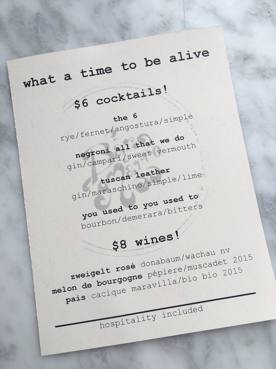 BarMarcoPGH's tweet photo. welcome to the burgh @Drake. champagne papi themed cocktails for happy hour. 5-6pm. #412meetsthe6 https://t.co/VbwpIgDGK1