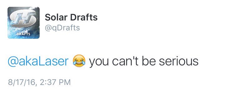 qDrafts's tweet image. This better be a joke. @Solar90s @SolarVizuhs @SolarRyoh @omghiro