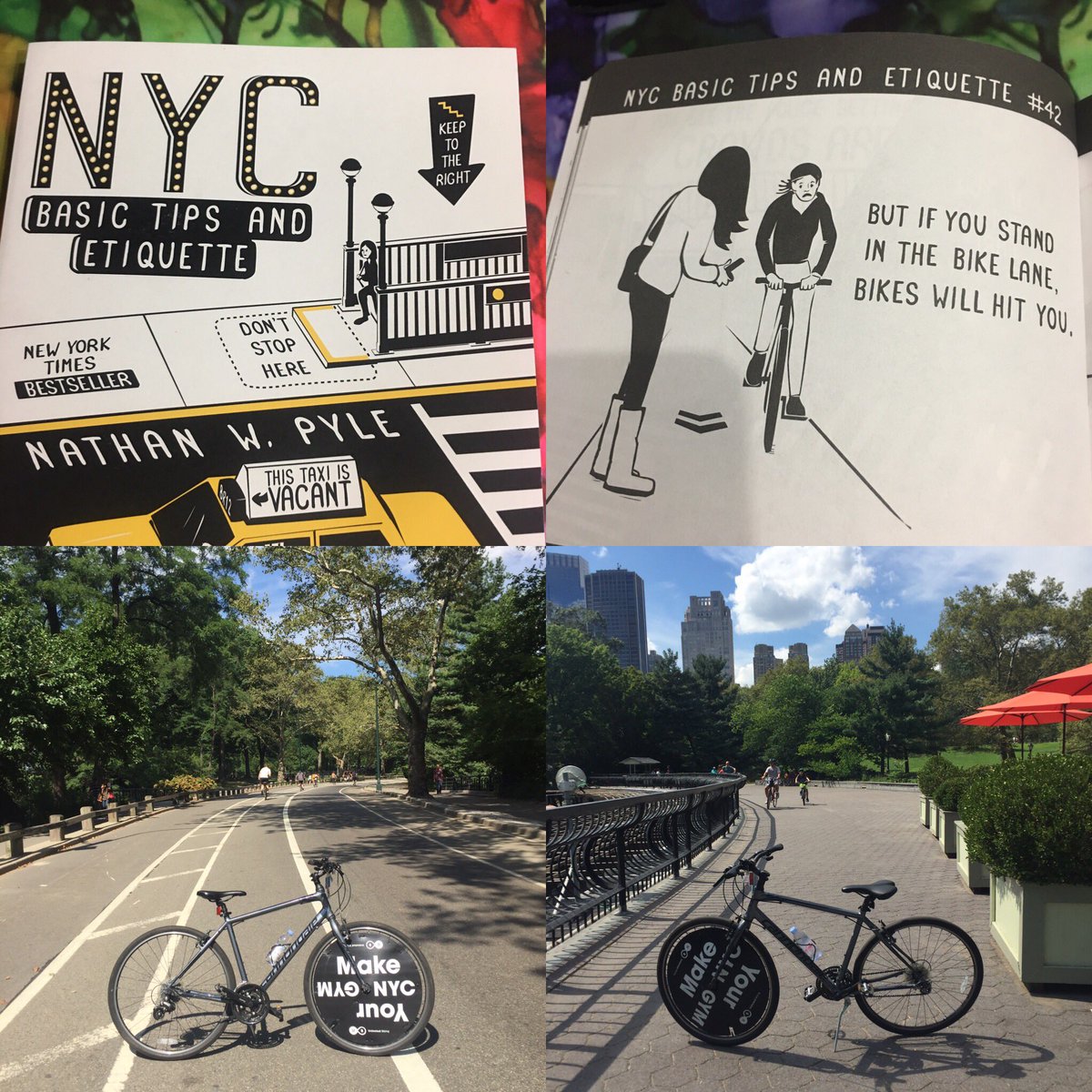 CPSightseeing's tweet photo. This little guidebook is so funny &amp; helpful #rule42 #nyc #newyork #bikenyc #biking #travel #TravelThinkTank https://t.co/D1yJY84krL