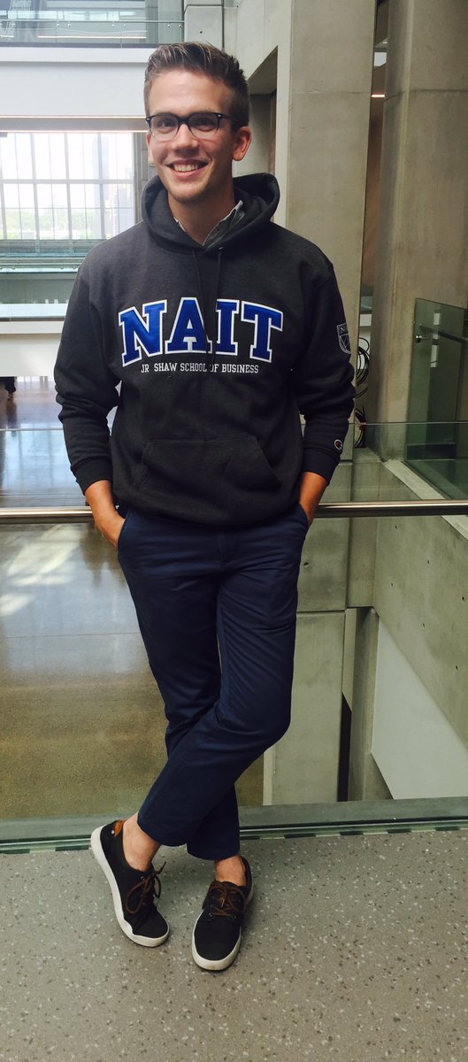 BMcFutureStar's tweet photo. @shopATNAIT photoshoot time with our Student Ambassador @iSellar Thanks for the pants @johnperozok @NAIT @NR92 https://t.co/h4URdW11Zk