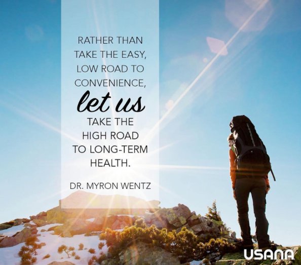 #TheBestThingToHappen -- Taking the high road to better long-term health and a better lifestyle. #USANA16