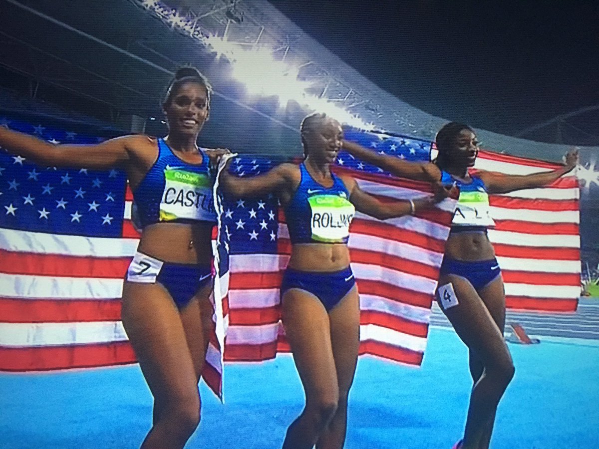 Way 2 go <a href="/Bri_Rollin/">Brianna McNeal</a> in winning #Gold at #Rio2016 #Olympics! #Clemson #Tiger wins 100M hurdles and a #USA  sweep!