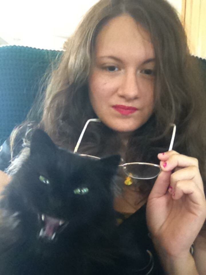 Leah_Bekah's tweet image. Obligatory #blackcatappreciationday tweet. High school-when she was rabid &amp;amp; I was even awkwarder #startedfrombottom