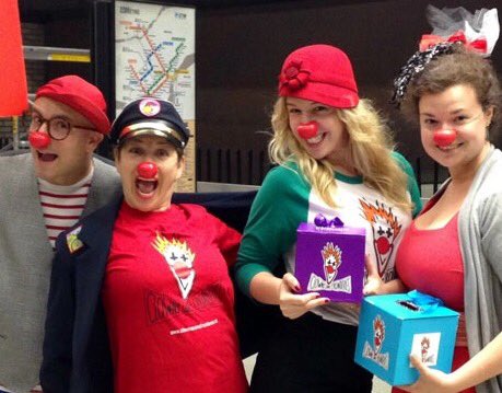 MarieHLaramee's tweet photo. @OrsiniMarina les Clowns @CSF_Canada t'attendront à l'arrivée d'@UneMarche samedi #UneMarche #ConquerCancer @HGJ_JGH https://t.co/i57XeLtamA